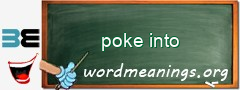 WordMeaning blackboard for poke into
